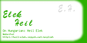 elek heil business card